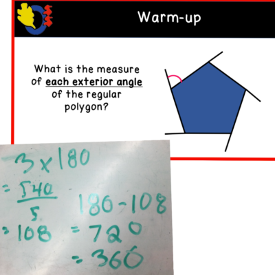 pink polygons, blue polygons, triangle, square, pentagon, hexagon, heptagon, table of values